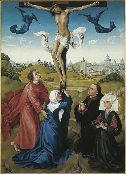 Austria, Vienna, Triptych of the Crucifixion, 1440, oil on panel, detail the Crucifixion, central panel
