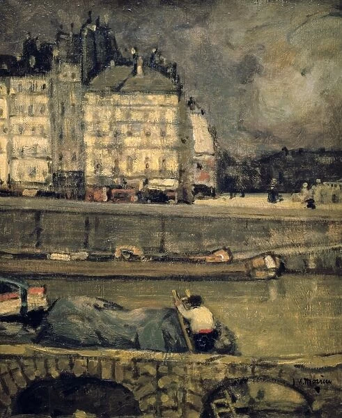 The Banks of the Seine in Paris. Morrice James Wilson (1865-1924) Canadian Post-Impressionist