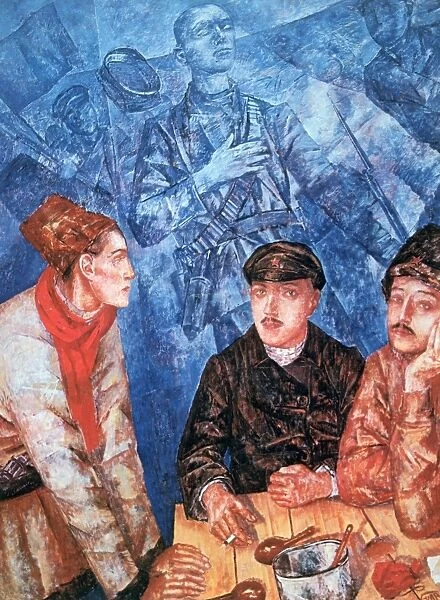 After the Battle, 1923. Oil on canvas. Kuzma Petrov-Vodkin (1878-1939) Russian painter