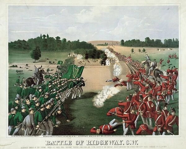 Battle of Ridgeway, Ontario (Canada West) 2 June 1866. Rout of Canadian troops by