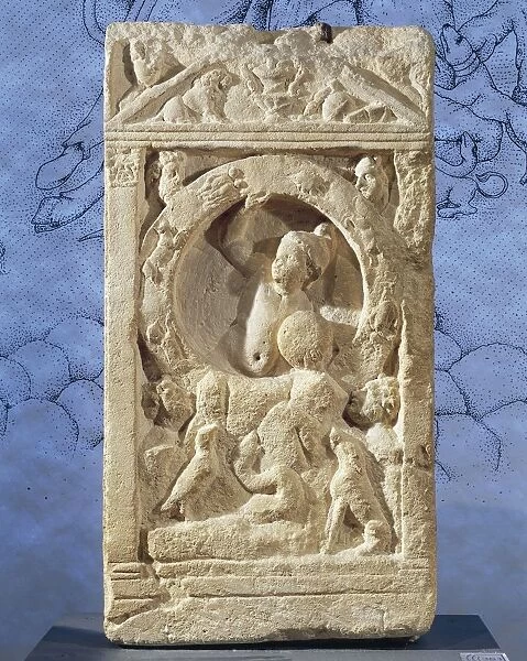 Birth of Mithras from rock surrounded by signs of zodiac, from Augusta Treverorum (Trier)