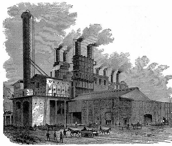 Blast furnaces at the Phoenix Iron and Bridge Works, Phoenixville, Pennsylvania, USA