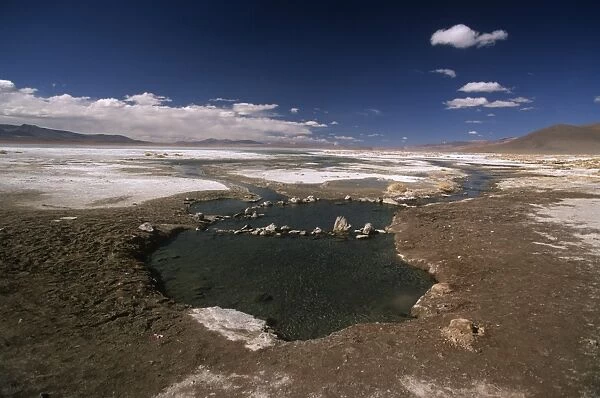 Bolivia, Chalbiri lake, thermal springs
