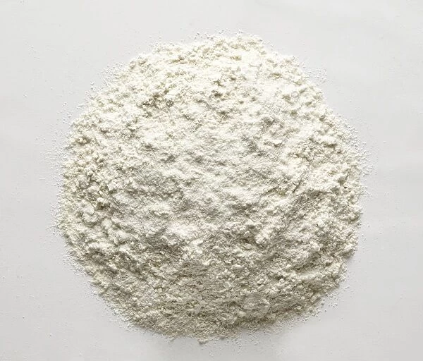 Buckwheat flour against white background