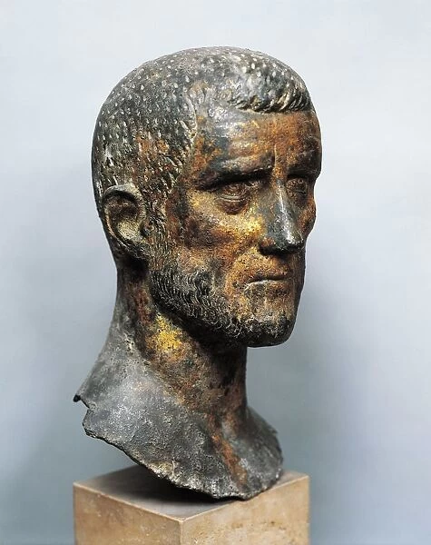 Bust of Roman Emperor Lucius Domitius Aurelianus
