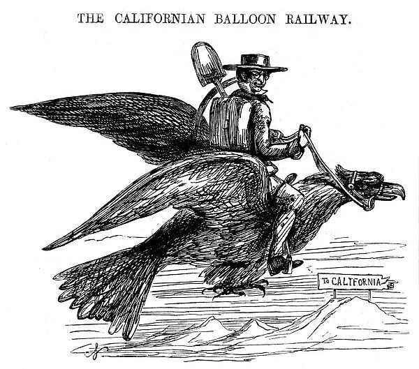 The Californian Balloon Railway, a novel way of travelling to the Californian Gold Rush