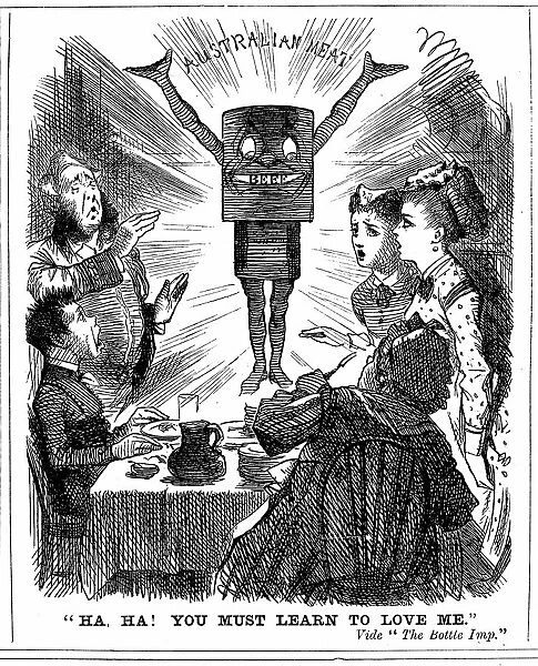 Cartoon from Punch London 1873, telling the British public that they must learn to