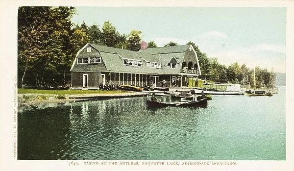 Casino at the Antlers, Raquette Lake Postcard. ca. 1903, Casino at the Antlers, Raquette Lake Postcard