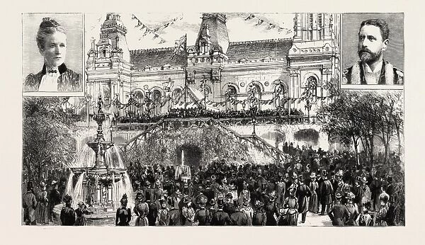 The Celebration Of Southports Hundredth Birthday: The Earl Of Lathom Delivering His Address At The Opening Ceremony Of The Centenary Exhibition Of Art; Top Left And Right Are Depicted The Mayoress And Mayor