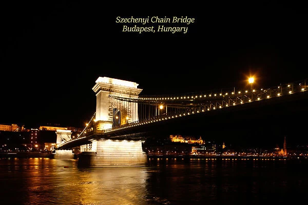 Chain Bridge and Danube River, Budapest, Hungary