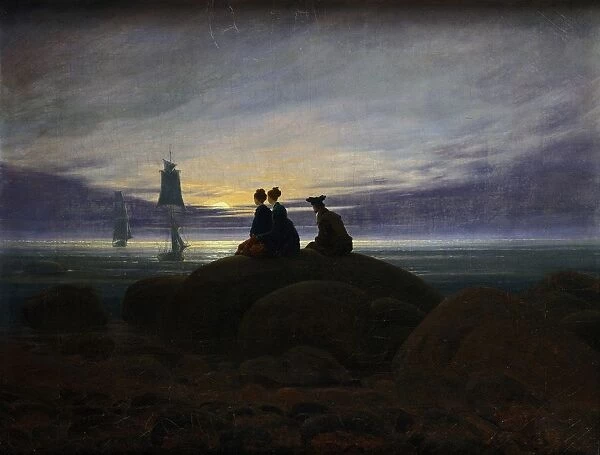 Chalk Cliffs on Rugen, (1818) by Caspar David Friedrich (1774 - 1840), German Romantic