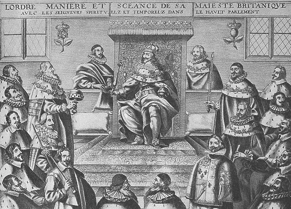 Charles I of England on the throne