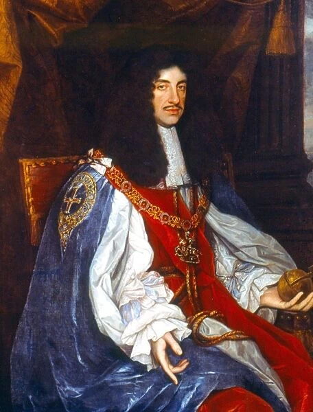 Charles II (1630-1688) King of Britain and Ireland 1660-1688. Portrait from the studio