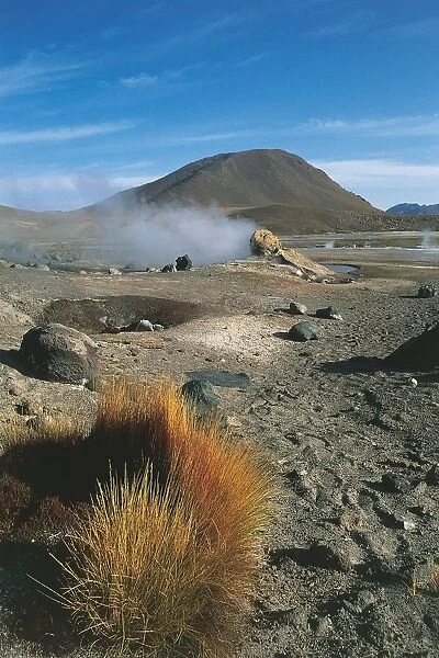 Chile, Norte Grande, Antofagasta, Geyser area of El Tatio in Atacama Desert