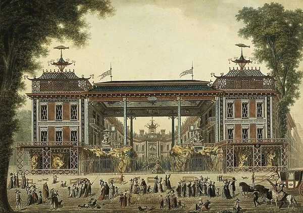 The Chinese Baths and Boulevard des Italiens, built by Francois Richard-Lenoir in 1792 and demolished in 1856