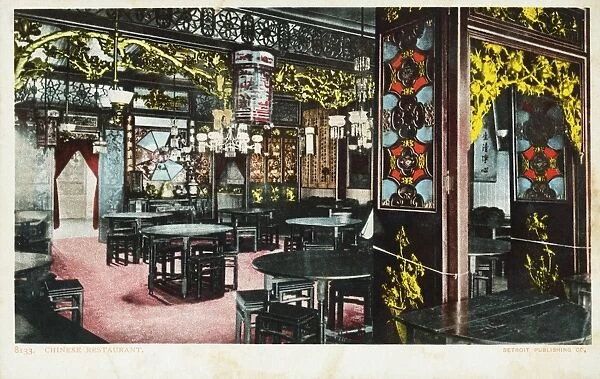 Chinese Restaurant Postcard. ca. 1905-1930, Chinese Restaurant Postcard
