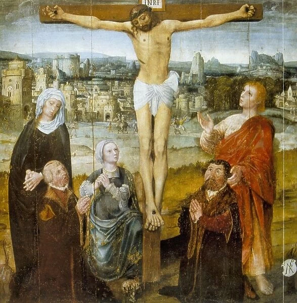 Christs Passion (Triptych known as Altarpiece of St Antony) Detail: Christ on the cross