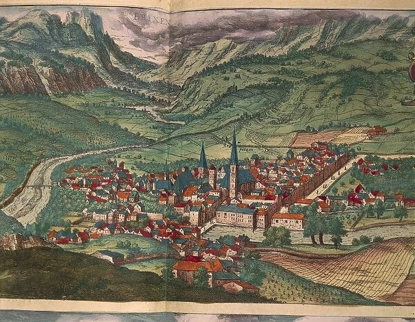City of Bressanone, from Civitates Orbis Terrarum by Georg Braun, 1541-1622 and Franz Hogenberg, 1540-1590, engraving