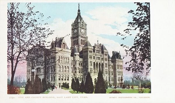 City and Country Building, Salt Lake City, Utah Postcard. ca. 1888-1905, City and Country Building, Salt Lake City, Utah Postcard