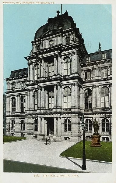 City Hall, Boston, Mass. Postcard. 1904, City Hall, Boston, Mass. Postcard