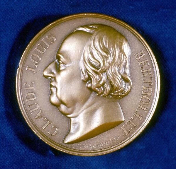 Claude Louis Berthollet (1748-1822) French chemist. Portrait from obverse of commemorative medal
