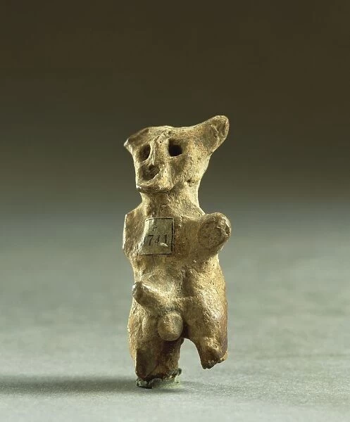 Clay figurine of man, from Servirola, Province of Reggio Emilia, Italy