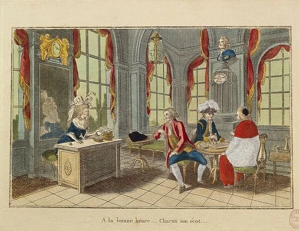 Clergy and Nobility, Third Estate, from Caricature of the three Estates, print