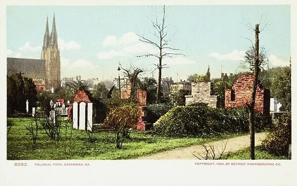 Colonial Park, Savannah, GA. Postcard. 1904, Colonial Park, Savannah, GA. Postcard