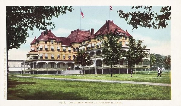 Columbian Hotel, Thousand Islands Postcard. 1904, Columbian Hotel, Thousand Islands Postcard