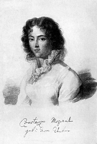 Constanza Mozart, 1783. Born Constanza Weber, she married Wolfgang Amadeaus Mozart in 1783