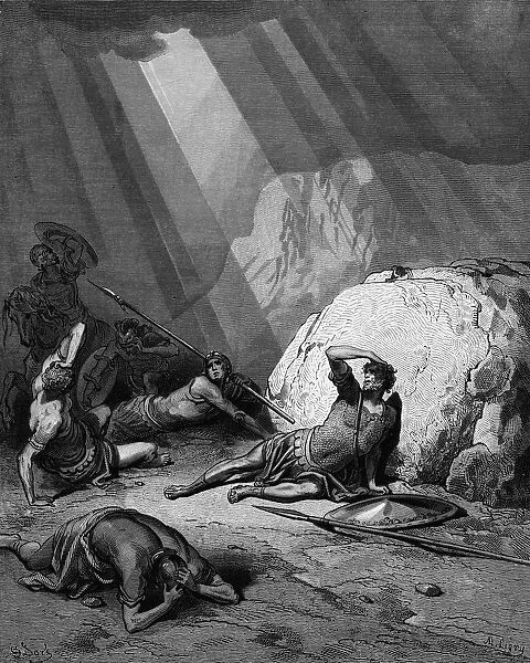 Conversion of St Paul on the road to Damascus. Acts 9. From Gustave Dore Bible 1865-1866