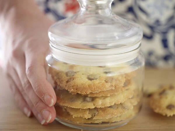 Cookies in jar, close-up