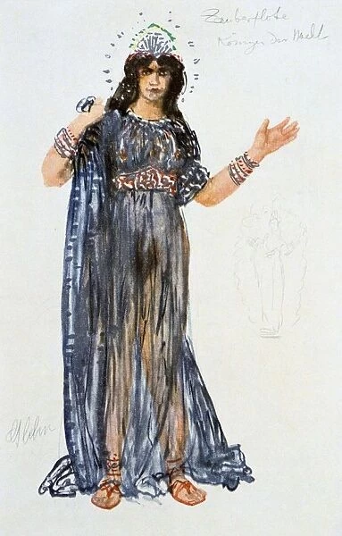 Costume design for the Queen of the Night, 1913. The Magic Flute ( Die