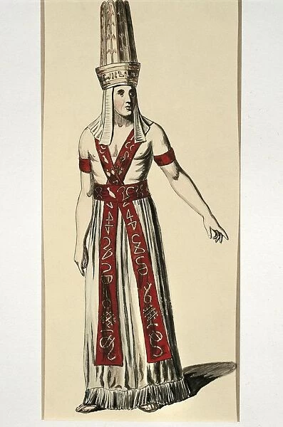 Costume sketch for Sarastro for performance The Magic Flute