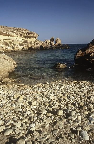 Cyprus, Paralimni, rocky beach