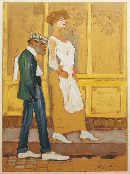 Czech Republic, Praque, The yellow shop, 1906