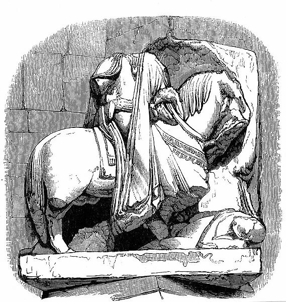 Damaged statue of William of Normandy (William I of England, the Conqueror) 1027-1087