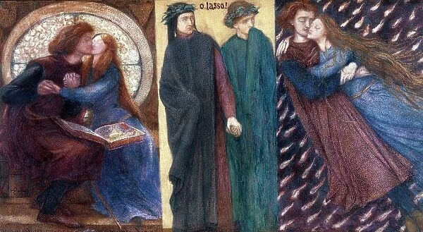 Dante Gabriel Rossetti, Paolo e Francesca da Rimini, 1855