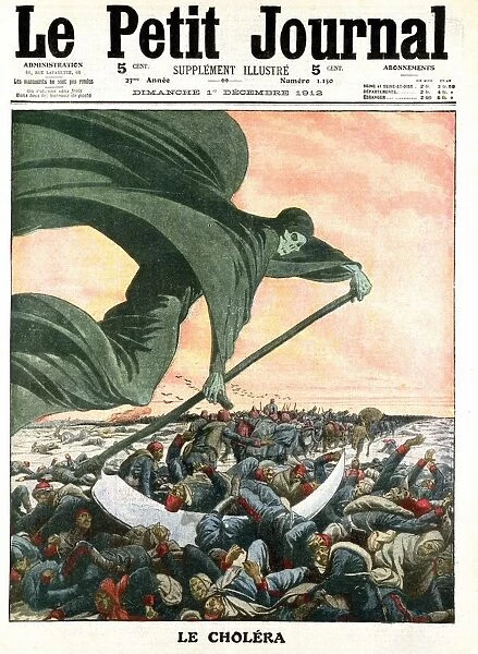 Death, the grim reaper. Turkish army defeated by Cholera, not by enemy, approaching