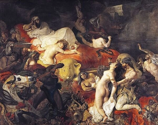 Death of Sardanapolis by Eugene Delacroix, (1798-1863) French Artist. The painting