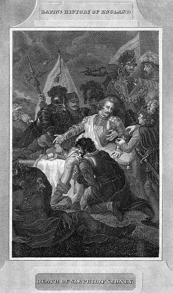 Death of Sir Philip Sydney. Philip Sidney (1554-1586) English soldier, statesman poet