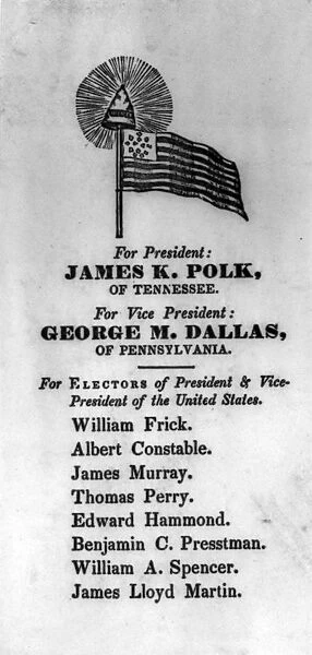 Democratic Election Ticket, 1844