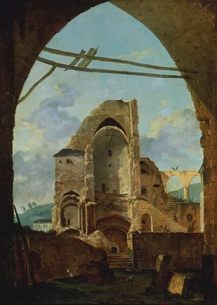 Demolition of the Abbey of Montmartre : Louis Gabriel Moreau (c1740-c1806), French painter