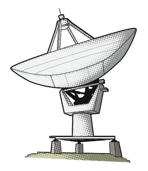 Digital illustration of radio telescope