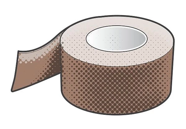 Digital illustration of zinc-oxide adhesive tape