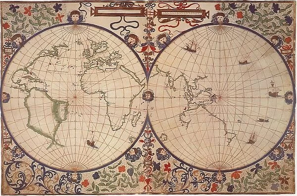 Double-Hemisphere Map 1542