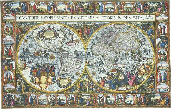 Double Hemisphere Map with Border 1611
