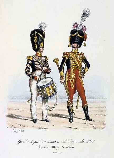 Drummer and Drum Major of the Kings Footguards, 1822-1830. Histoire de la maison