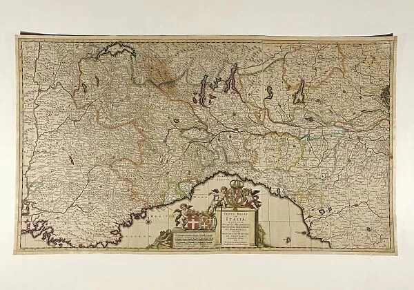 Duchies of Milan, Mantua, Modena and Parma; Republic of Venice and Genoa, Map by Justus Danckerts, Amsterdam, Copper engraving, early 1700