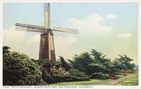 Dutch Windmill, Golden Gate Park, San Francisco, California Postcard. ca. 1915-1925, Dutch Windmill, Golden Gate Park, San Francisco, California Postcard